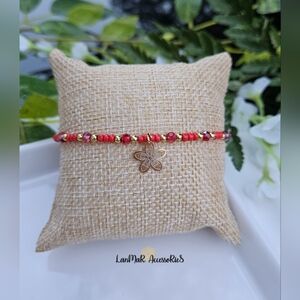 Red Flower Bracelet by LanMar